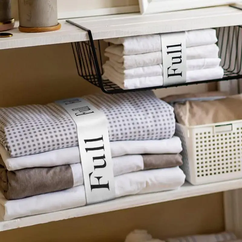 Bandas para organizar sábanas, organizador de ropa de cama elástica, almacenamiento de sábanas, organizador de armario para dormitorio - imagen 4