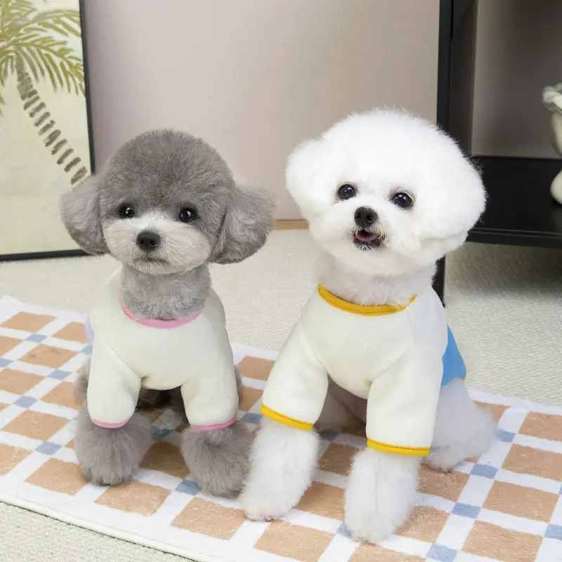 Abrigo de felpa de otoño/invierno para mascotas, cárdigan de lana de cordero con oso de peluche, ropa bonita para cachorros, ropa para perros pequeños - imagen 3