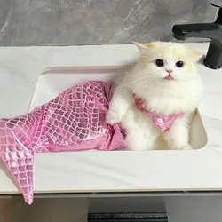 Disfraces Halloween sirena, gato para perros y gatitos – Brillante