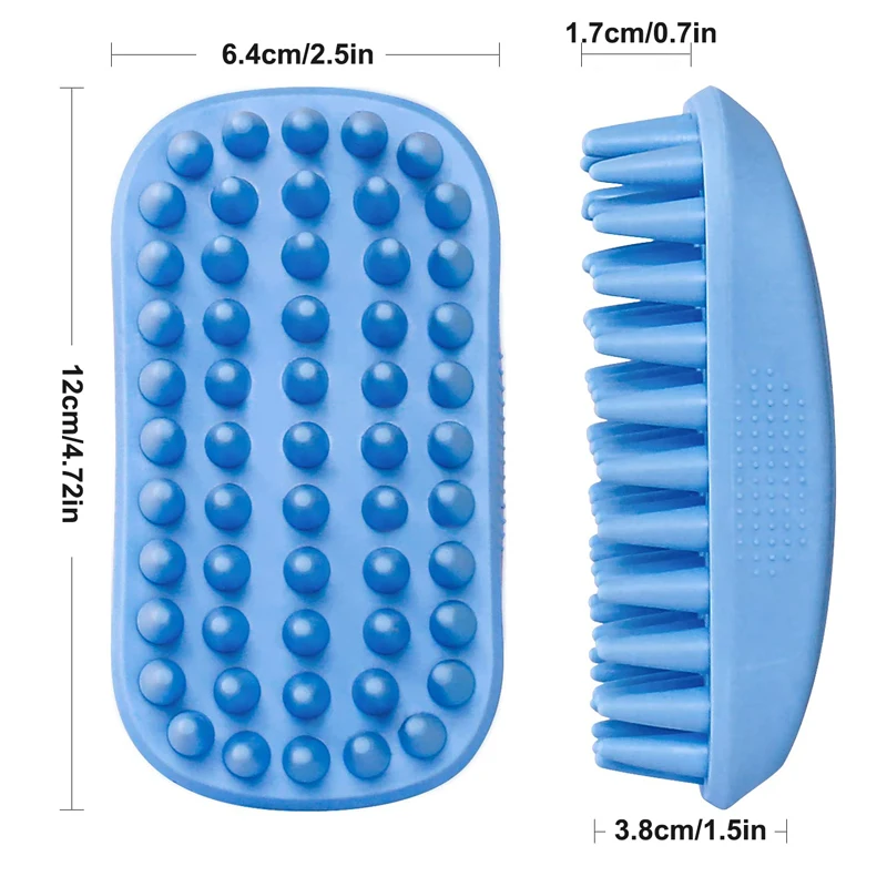 Benepaw Soft Dog Bath Brush Rubber Pet Shower Scrubber For Short Long Haired Dogs Cats Massage Comb Removes Loose Fur Grooming - imagen 5