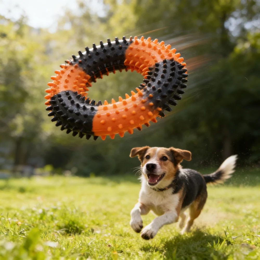 Bola masticar con nudos para perros grandes – Juguete interactivo para tirar - imagen 5