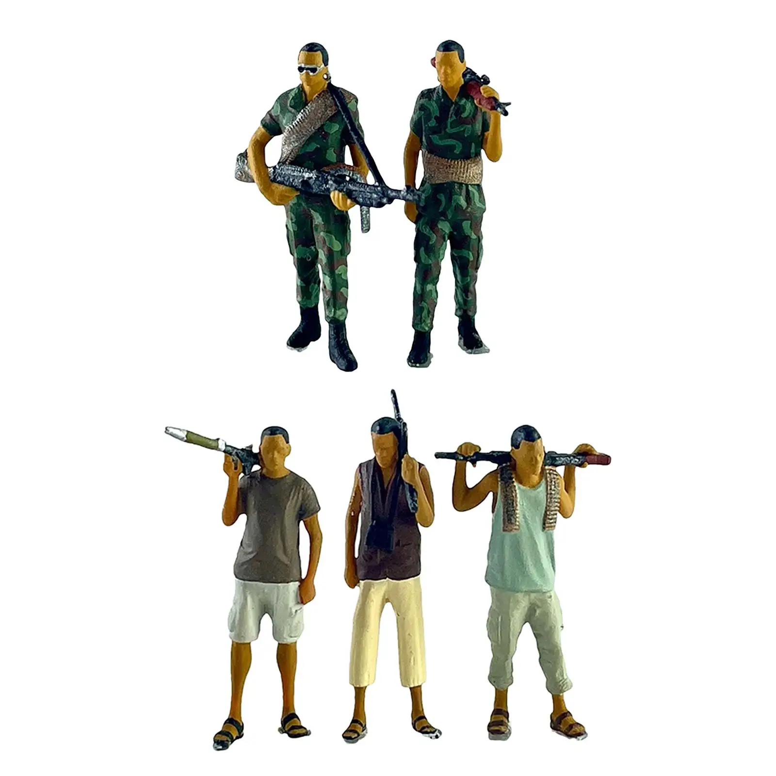 1:64 Diorama Figures Miniature Pose Scene Trains Architectural Painted Miniature People Model Handpainted DIY Scene Decor