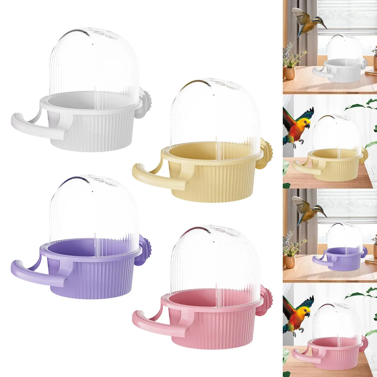 Food Feeder Cup Bird Food Bowl Cup for Outdoors Patio Parrots Cockatiel