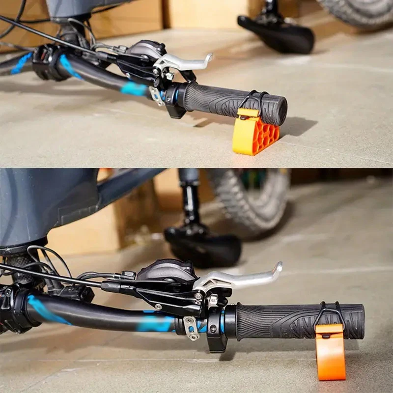 Soporte para manillar de bicicleta MTB, estante de estacionamiento invertido para bicicleta eléctrica, soporte con Clip estable, herramienta de reparación de mantenimiento para empuñaduras de 30 ~ 34mm - imagen 2
