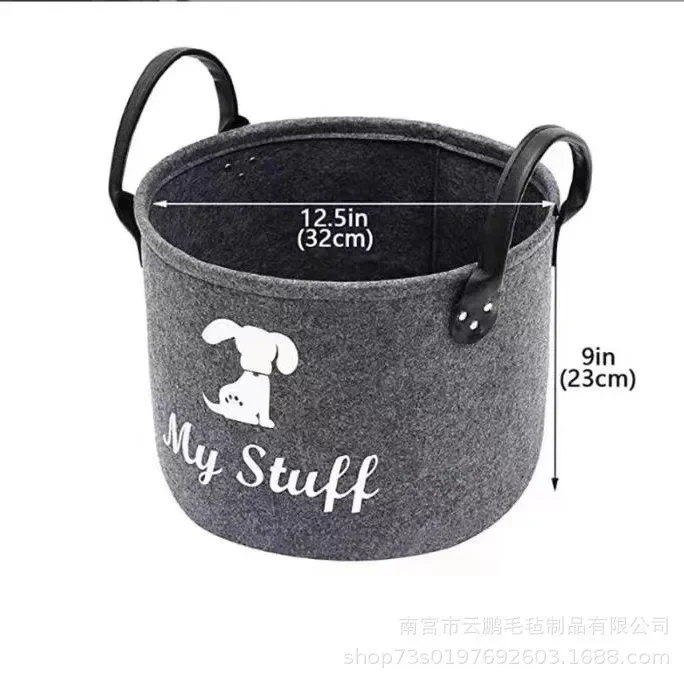 Caja de almacenamiento de juguetes para perros, cesta de fieltro, suministros para mascotas, productos para el hogar, nuevo - imagen 4