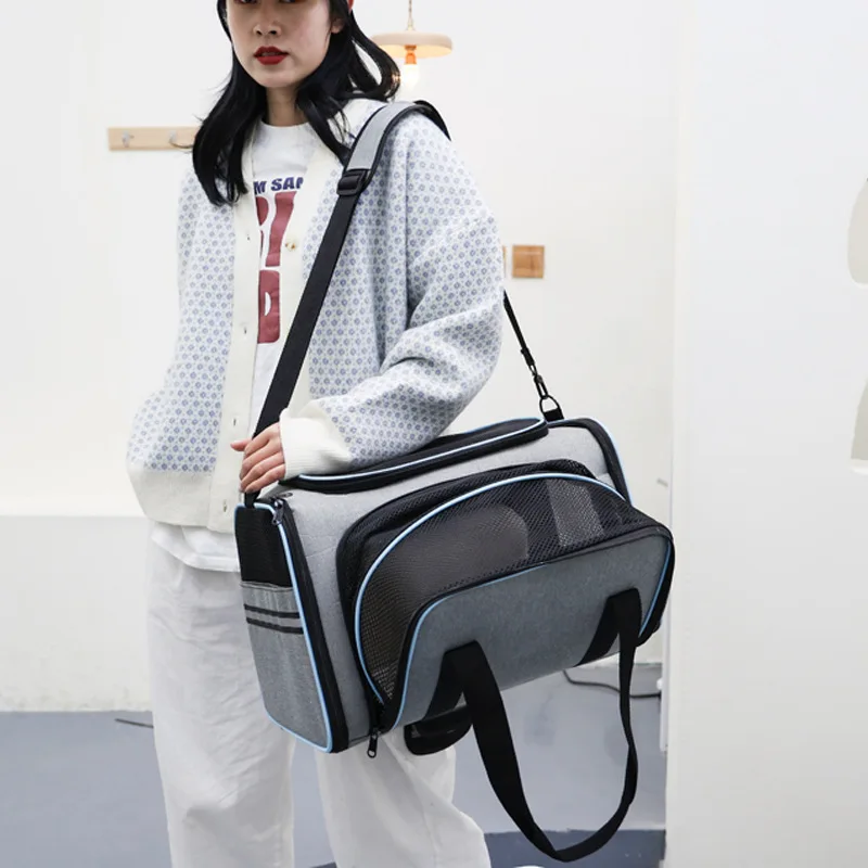 Bolsa transportadora expandible para gatos grande y transpirable - imagen 5