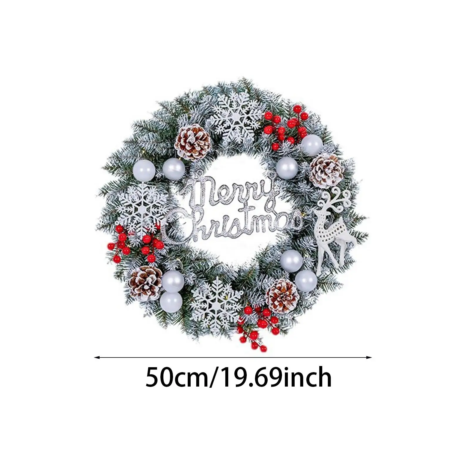 Corona de Navidad, decoración de puerta, decoración, corona navideña, corona de Navidad para Año Nuevo, chimenea, Festival, granja interior y exterior