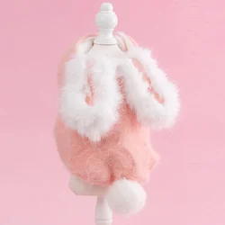 Disfraz conejita polar para perro Maltés con orejas y chaleco