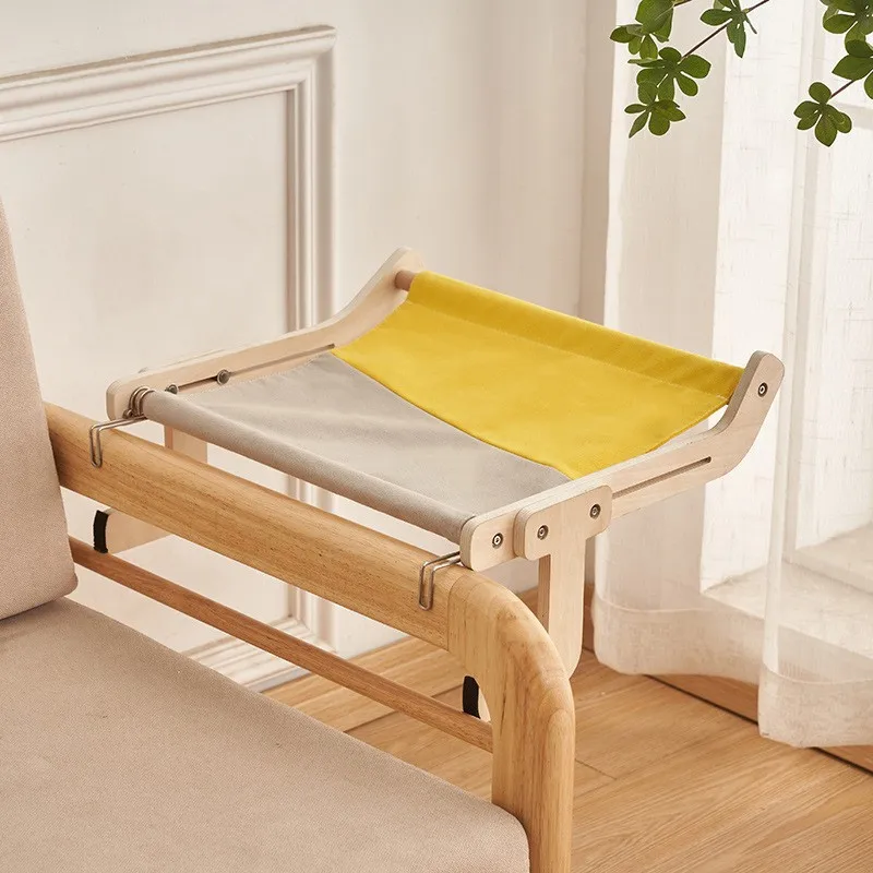 Hamaca de Madera para Gatos: Balcón y Ventana, Cama Colgante - imagen 4