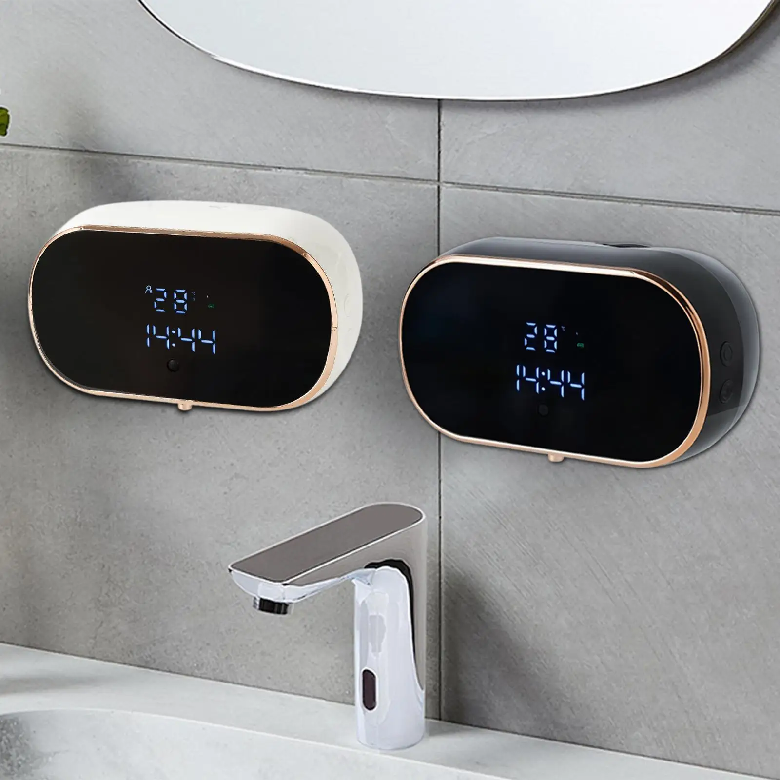 Automatic Foaming Soap Dispenser 350ml Smart Dish Soap Dispenser IPX5 Waterproof for Offices Commercial Bathroom Kitchen Hotel