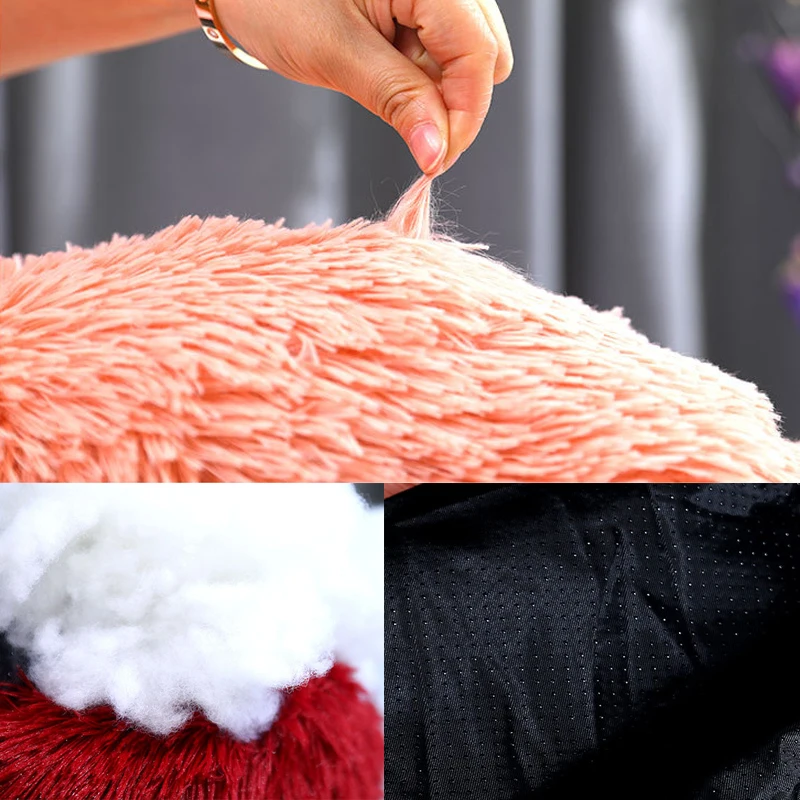 Sphynx cama redonda de felpa para gatos, cama para dormir profundamente para mascotas, camas para gatos, Gotas, Katten, Kedi, Garfield, nido, sofá, suministros, productos - imagen 5