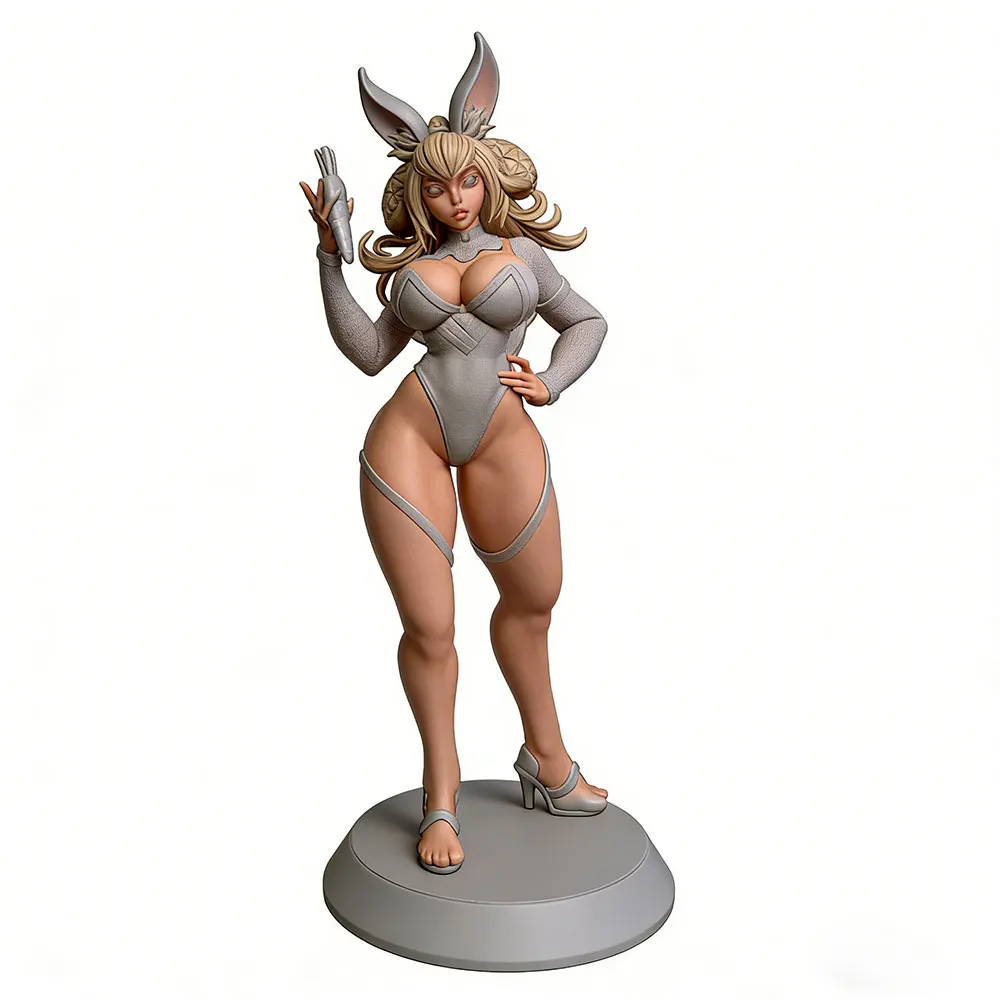 Miniatura resina conejita sexy 1/24 sin pintar para rol coleccionismo - imagen 2