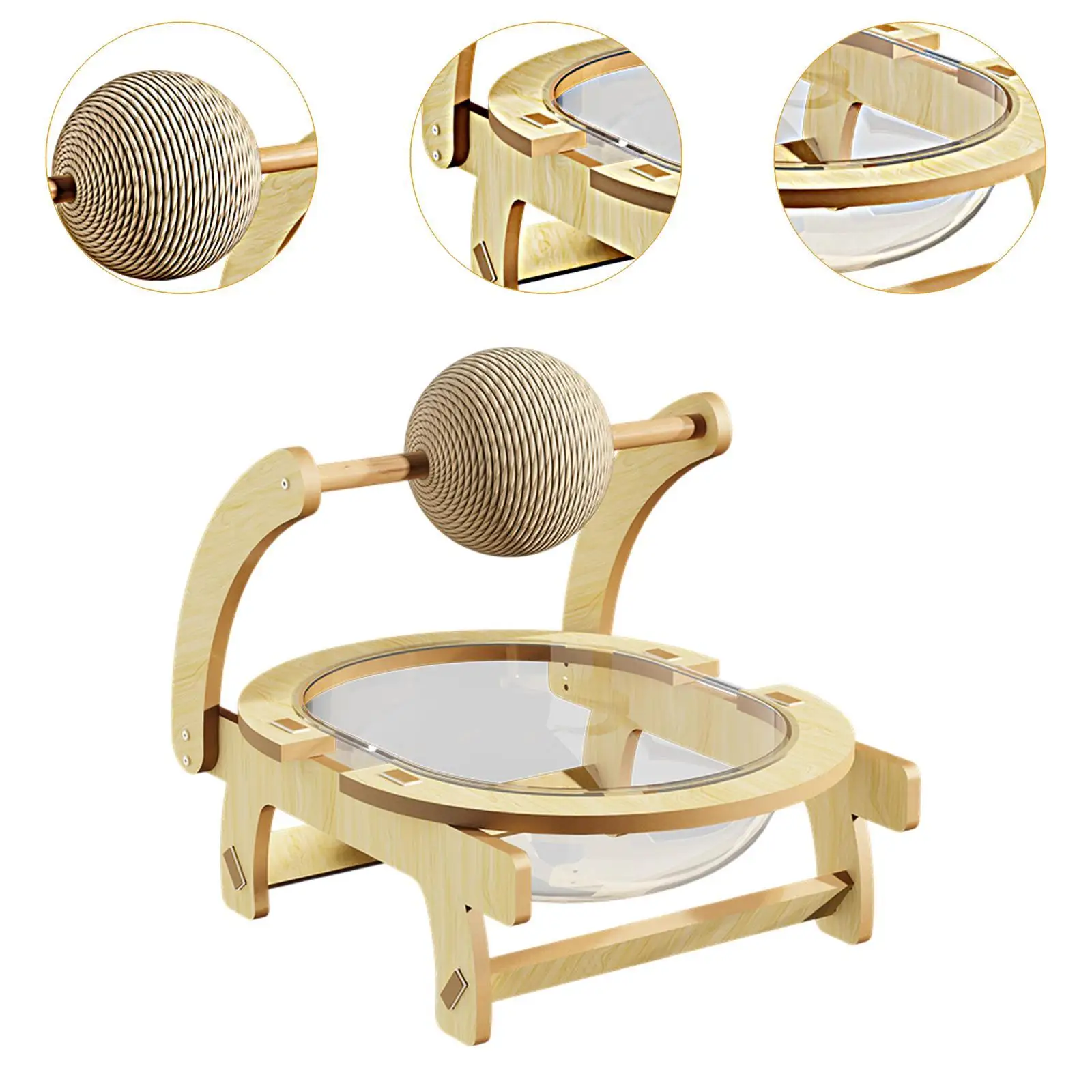 Cápsula espacial para gatos, cueva, suministros para mascotas, cama de nave espacial transparente Universal para las cuatro estaciones, nido para dormir para gatito - imagen 5