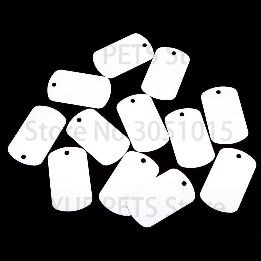 20 piezas, venta al por mayor, placa de identificación personalizada para mascotas, transferencia de calor, etiqueta colgante en blanco de aluminio, llavero personalizado, accesorios, colgante - imagen 3