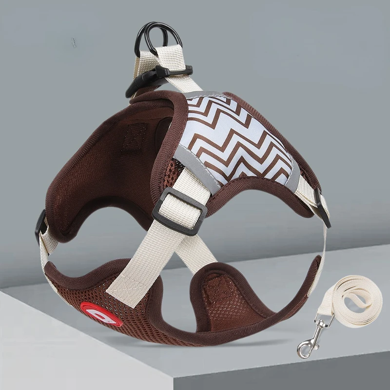 Nueva cuerda de tracción para mascotas, correa reflectante transpirable para el pecho, cuerda para caminar para perros pequeños y medianos - imagen 5