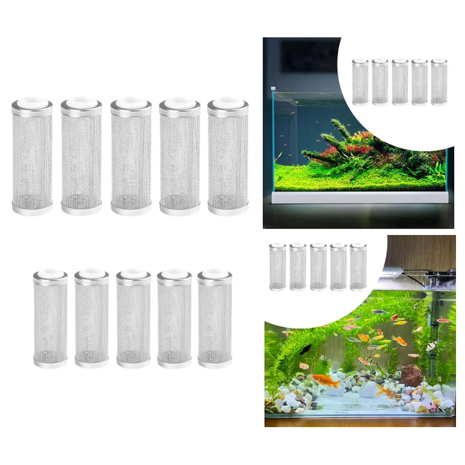 5 Pieces Aquarium Filter Mesh Fish Tank Filter Guard for Aquarium Supplies