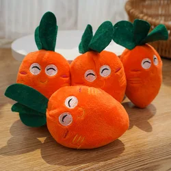 Juguete sonoro de peluche con forma de zanahoria para gatos y perros