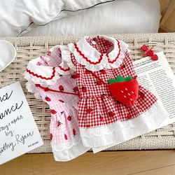 Vestido fresa para perros pequeños y medianos – Ropa de primavera