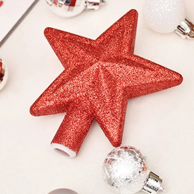 Decoración de árbol de Navidad, adorno de estrella brillante y bola, conjunto de 30 para fiesta de Navidad, vacaciones, hogar y oficina - imagen 4