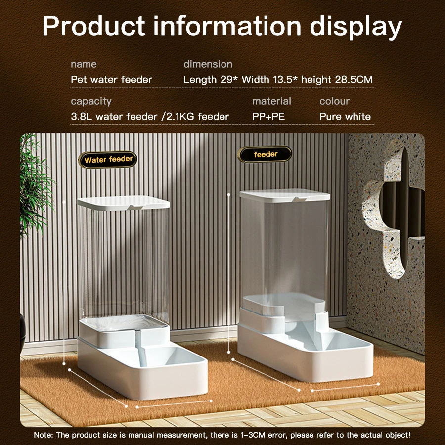 Comedero automático para gatos y dispensador de agua con contenedor de almacenamiento de alimentos por gravedad para perros y gatos - imagen 3