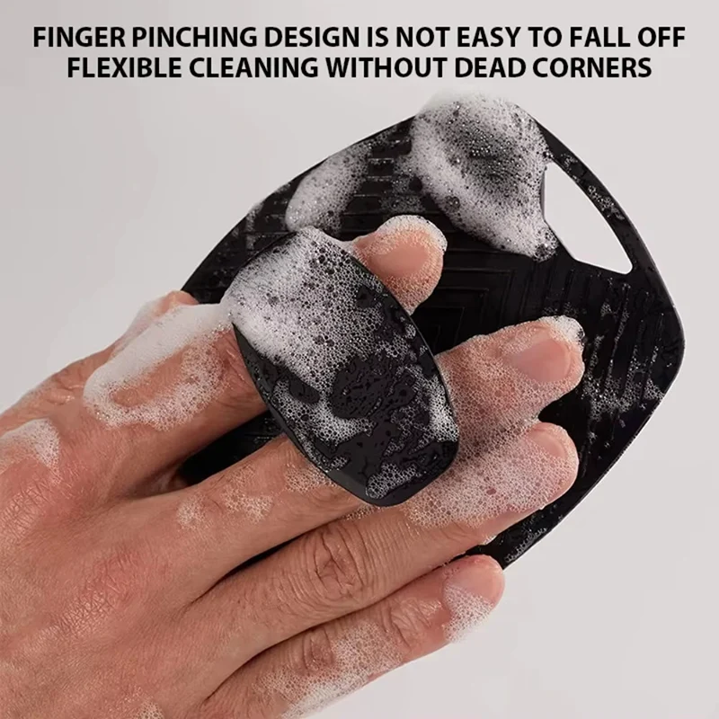 Cepillo exfoliante de silicona suave, limpiador Manual de limpieza corporal, ducha, masaje suave, cepillo de baño para hombres - imagen 5