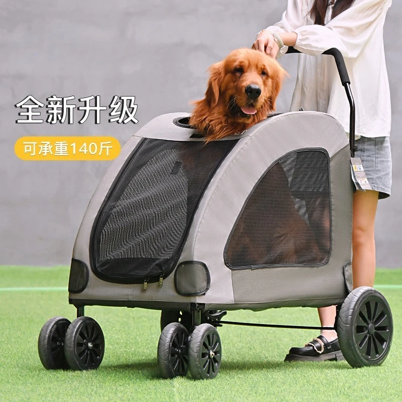 Cochecitos para mascotas, cochecitos plegables portátiles para perros gigantes, carrito para ancianos discapacitados, productos para mascotas - imagen 2