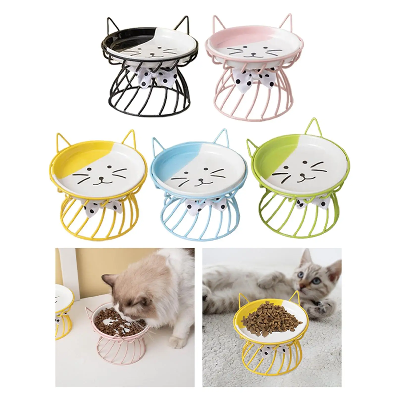 Cuenco para gatos, cuenco para perros, comida para mascotas, bebedero, bebedero elevado para gatos - imagen 3