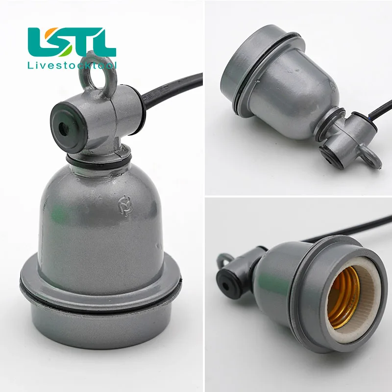 E27 สัตว์เลี้ยงสัตว์เลื้อยคลานผู้ถือโคมไฟความร้อนและสายไฟสวิทช์ควบคุม Piglet ไก่ Brooder เครื่องทําความร้อนเกลียวซ็อกเก็ต - imagen 5