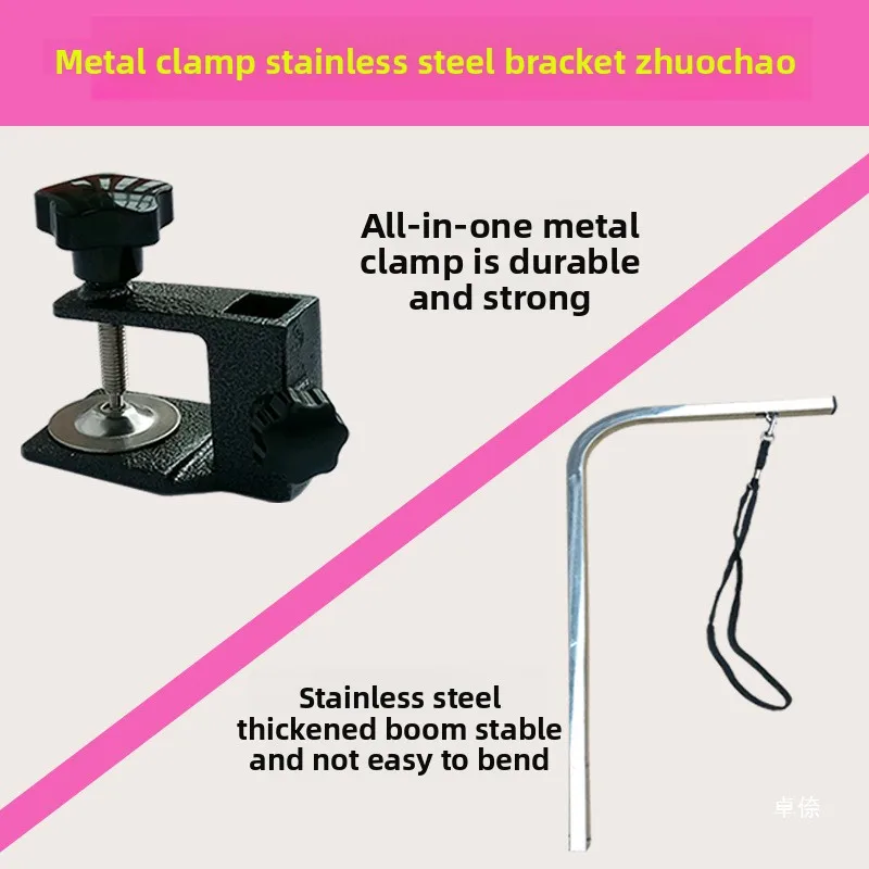 Soporte de mesa para el cuidado de mascotas, juego de cuerdas colgantes de baño portátil para recortar el pelo, accesorios de limpieza ajustables para lavado de mascotas y secado por soplado - imagen 4