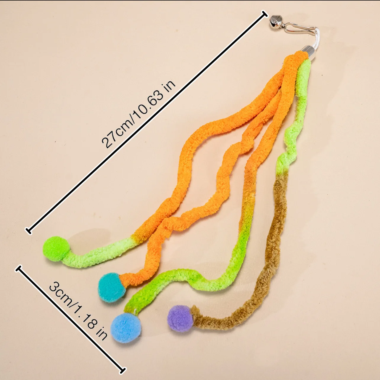 2/3/5 Uds. Tira de tela de felpa juguete para gatos palo de Teaser para cambiar los cabezales juguetes para mascotas accesorios de varita - imagen 2