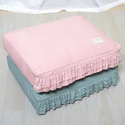 Cama nido lavable con borde ondulado para perros mini y gatos