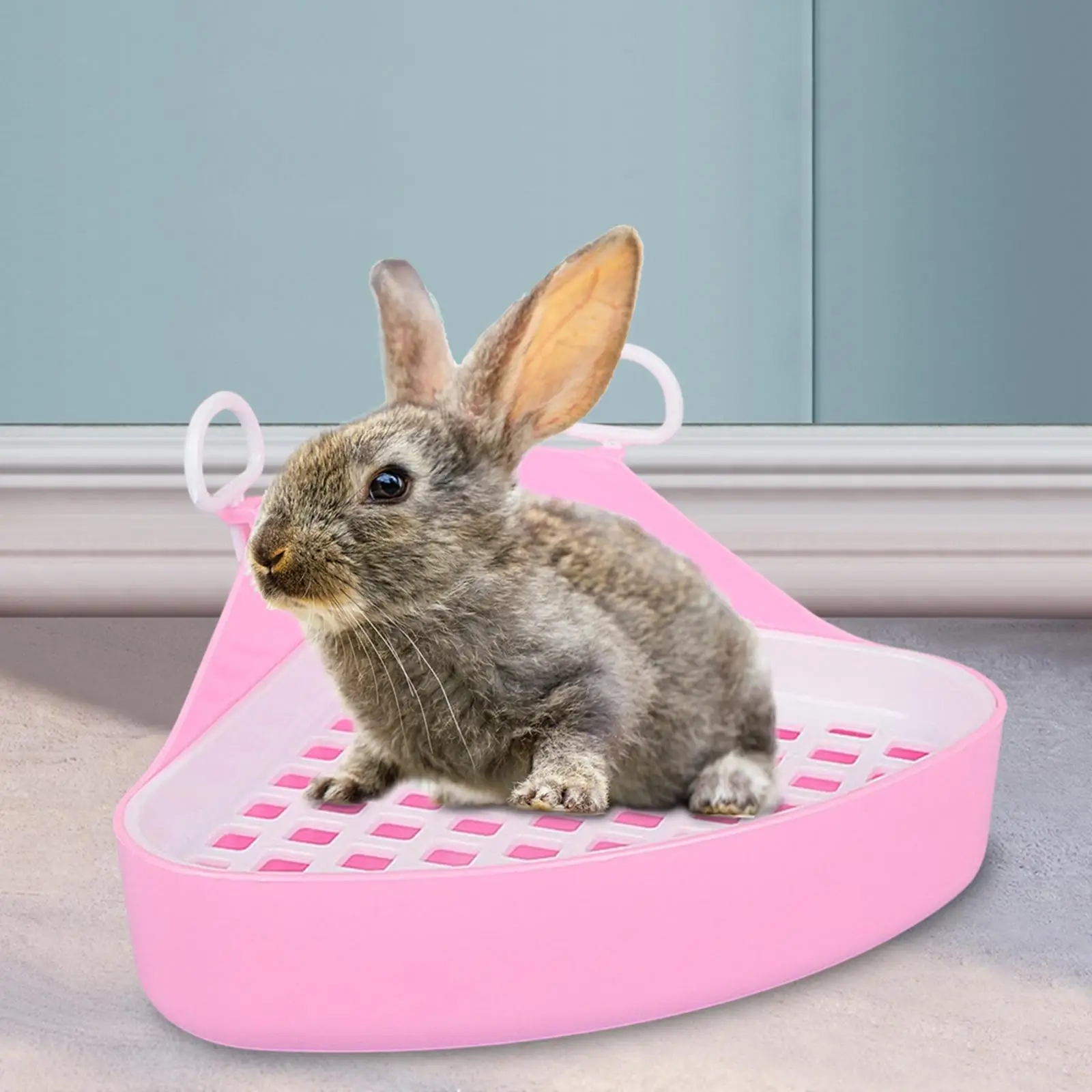 Triangular Potty Tray with Grid Pet Toilet Corner for Chinchillas Triangular Potty Tray with Grid Pet Toilet Corner for Chinchillas