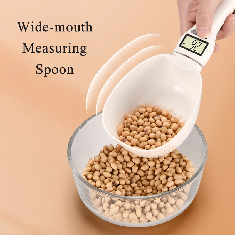 Cuchara medidora de alimentos para mascotas, cuchara medidora electrónica de 800g, báscula de comida para perros, cuchara de pesaje con pantalla Digital, báscula de cocina, suministro para mascotas - imagen 5