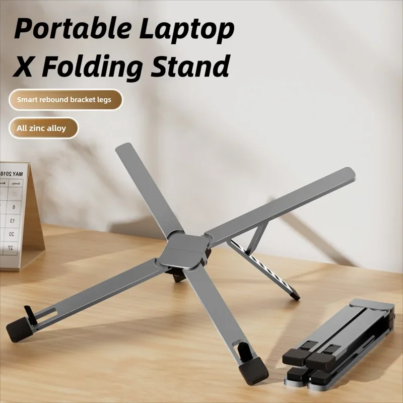 Soporte plegable para ordenador portátil N3 de aleación de zinc, altura ajustable de 6 niveles para tabletas y portátiles de 10-17,3 pulgadas, ligero - imagen 2