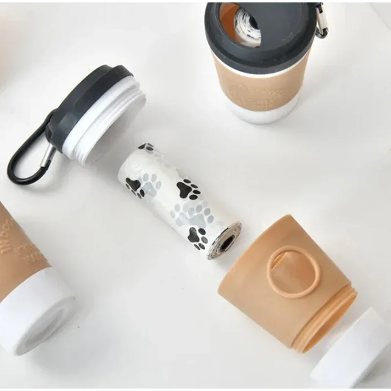 Contenedor portátil para excrementos de perros Dispensador de bolsas - imagen 4