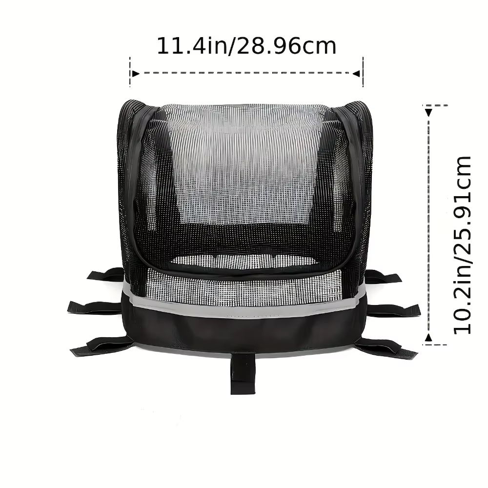 Funda para cesta de bici perros y gatos transpirable con cremallera - imagen 3