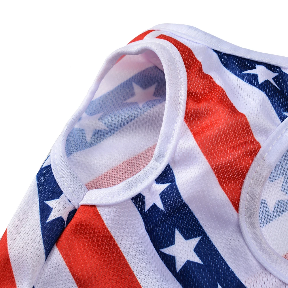 Ropa para perros pequeños y medianos Día de la independencia 4 de julio Chaleco suave para cachorros Camiseta transpirable para gatos Ropa fresca para mascotas Bulldog - imagen 4