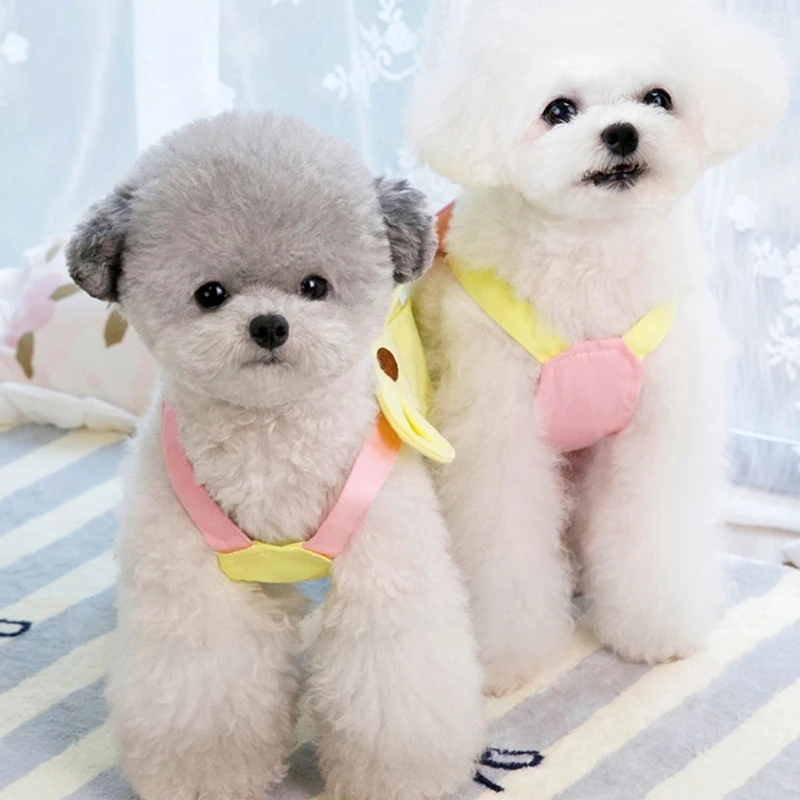 Conejo de dibujos animados, vestidos sólidos para perros de Pet York, ropa con correa para primavera y verano para perros pequeños y medianos, gato plegado creativo de una pieza - imagen 5