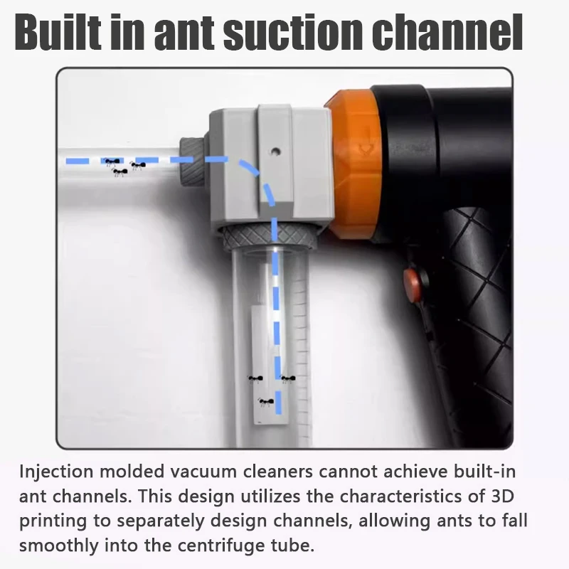 Herramienta de recolección de hormigas, aspiradora de hormigas, herramienta de limpieza de basura de nido de hormigas recargable, accesorios de reina de hormigas salvajes - imagen 3