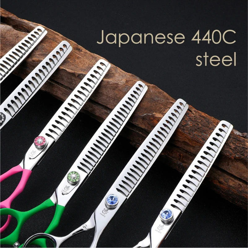 Fenice-Tijeras de aseo para mascotas, 7/7, 5/8 pulgadas, para perros, tiburón, tasa de adelgazamiento de alrededor del 75% - imagen 5