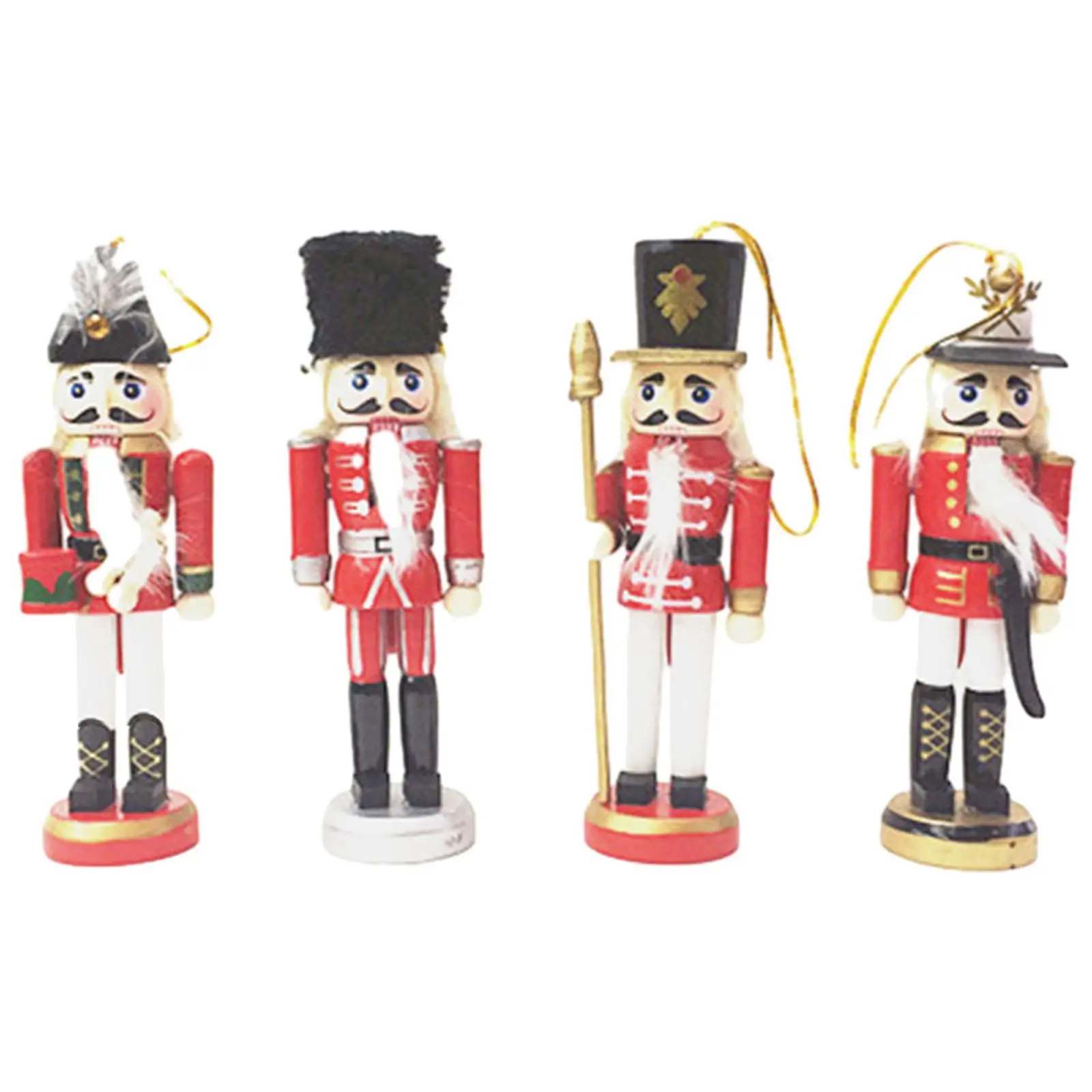 4x Christmas Nutcracker Hanging Decor Gift Creative Reusable Decorative Charm Xmas Tree Decor Xmas Tree Nutcracker Pendants