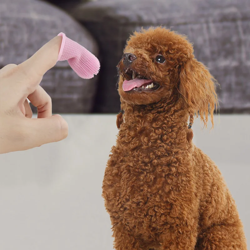 Soft Silicone Pet Dog Finger Toothbrush Pet Teeth Oral Cleaning Brush Pet Bad Breath Tartar Teeth Care Tool Dog Accessories - imagen 5