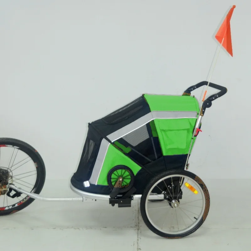 Remolque de bicicleta plegable de aleación de aluminio para mascotas medianas y grandes/carrito universal, cochecitos para caminar para mascotas al aire libre dos en uno, suministros para perros - imagen 5