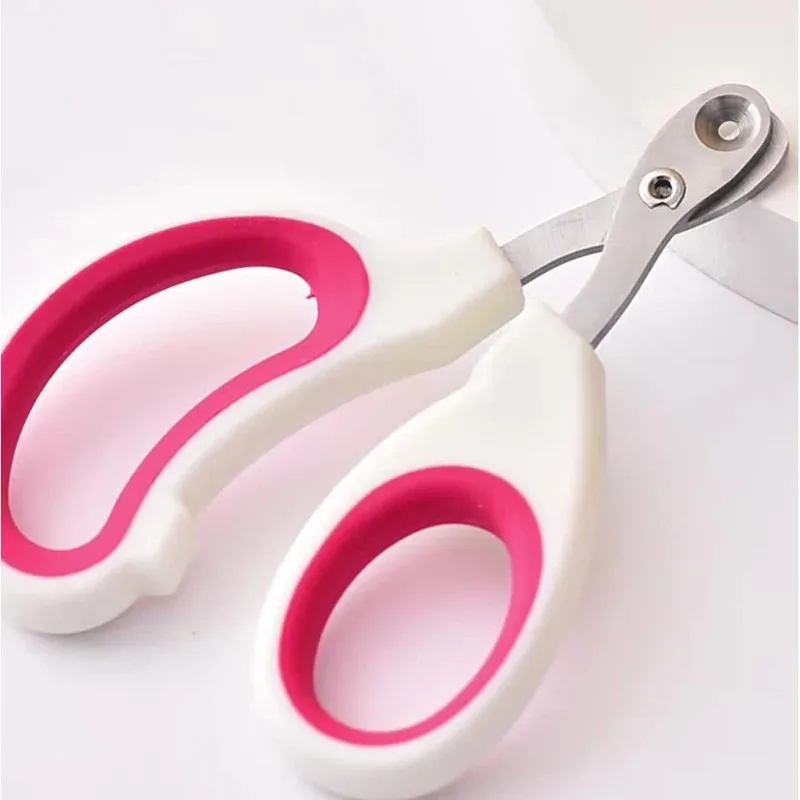 Cortauñas para mascotas, cortador de uñas de Agujero redondo de acero inoxidable, resistente al desgaste, recortador Circular doble para mascotas, pájaros y Reptiles - imagen 3