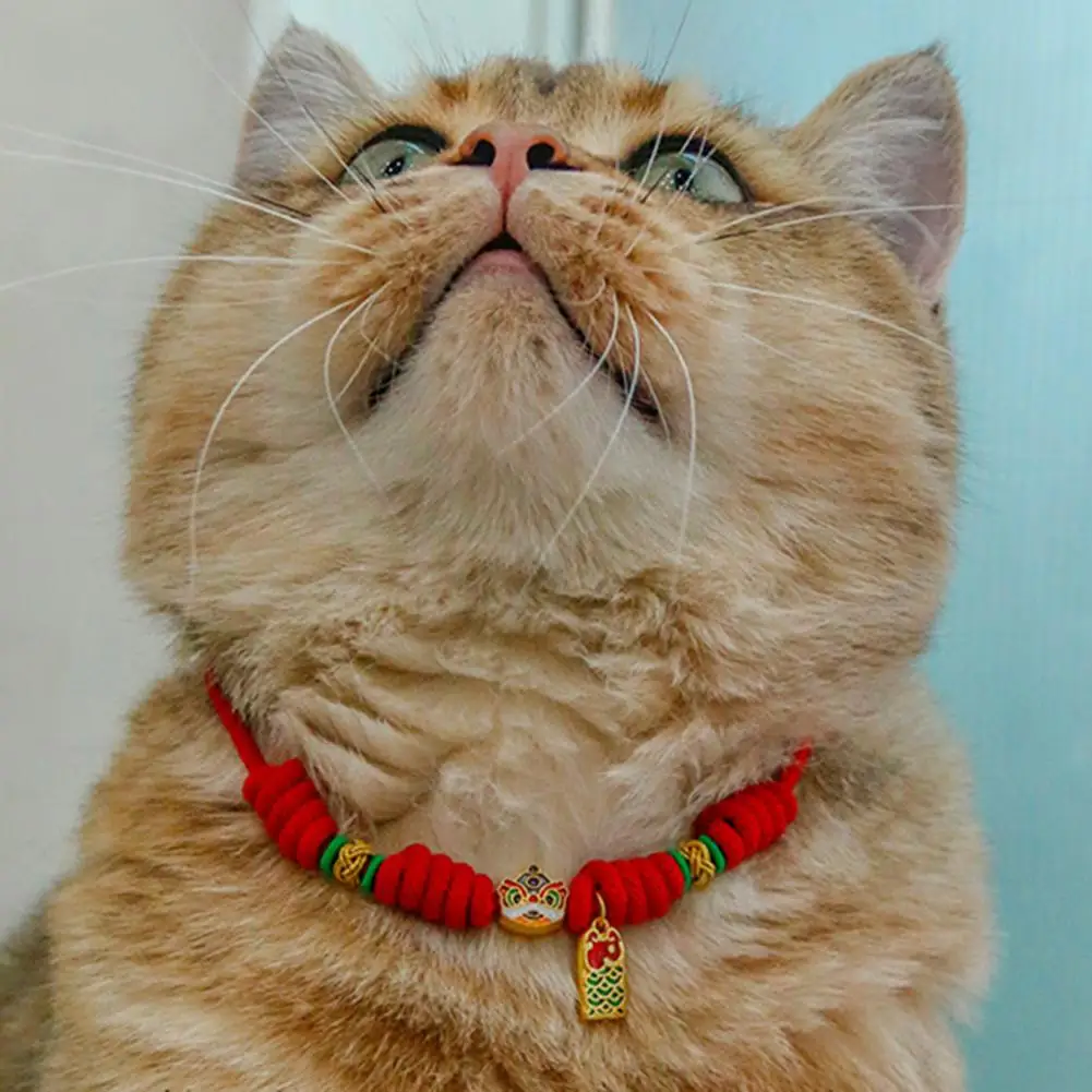 Collar suave para mascotas, Gargantilla tradicional china de León, perro pequeño, cachorro y gato - imagen 4