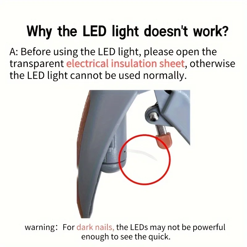 [LED |   Cortaúñas para mascotas] 1 cortaúñas LED para perros y gatos |   Cuchillas de acero inoxidable, mango de silicona antideslizante y luz LED incorporada - imagen 5