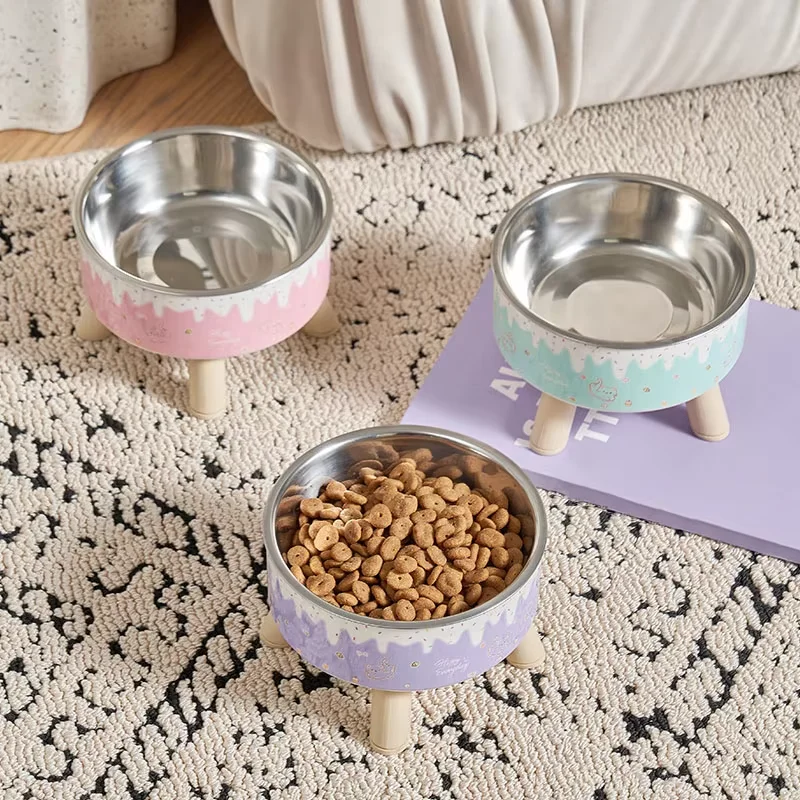 Comedero elevado para gatos y perros con diseño de helado - imagen 3