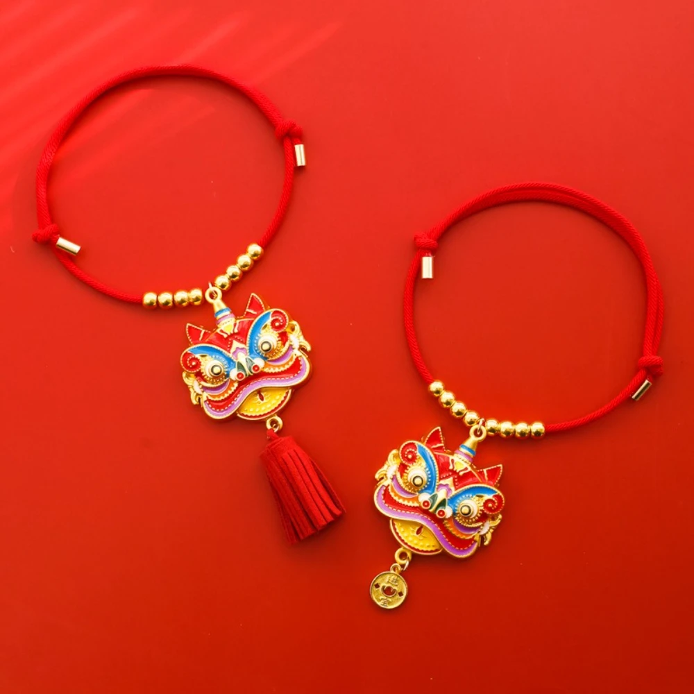 Collar trenzado rojo festivo para gatos y perros – Año Nuevo - imagen 3