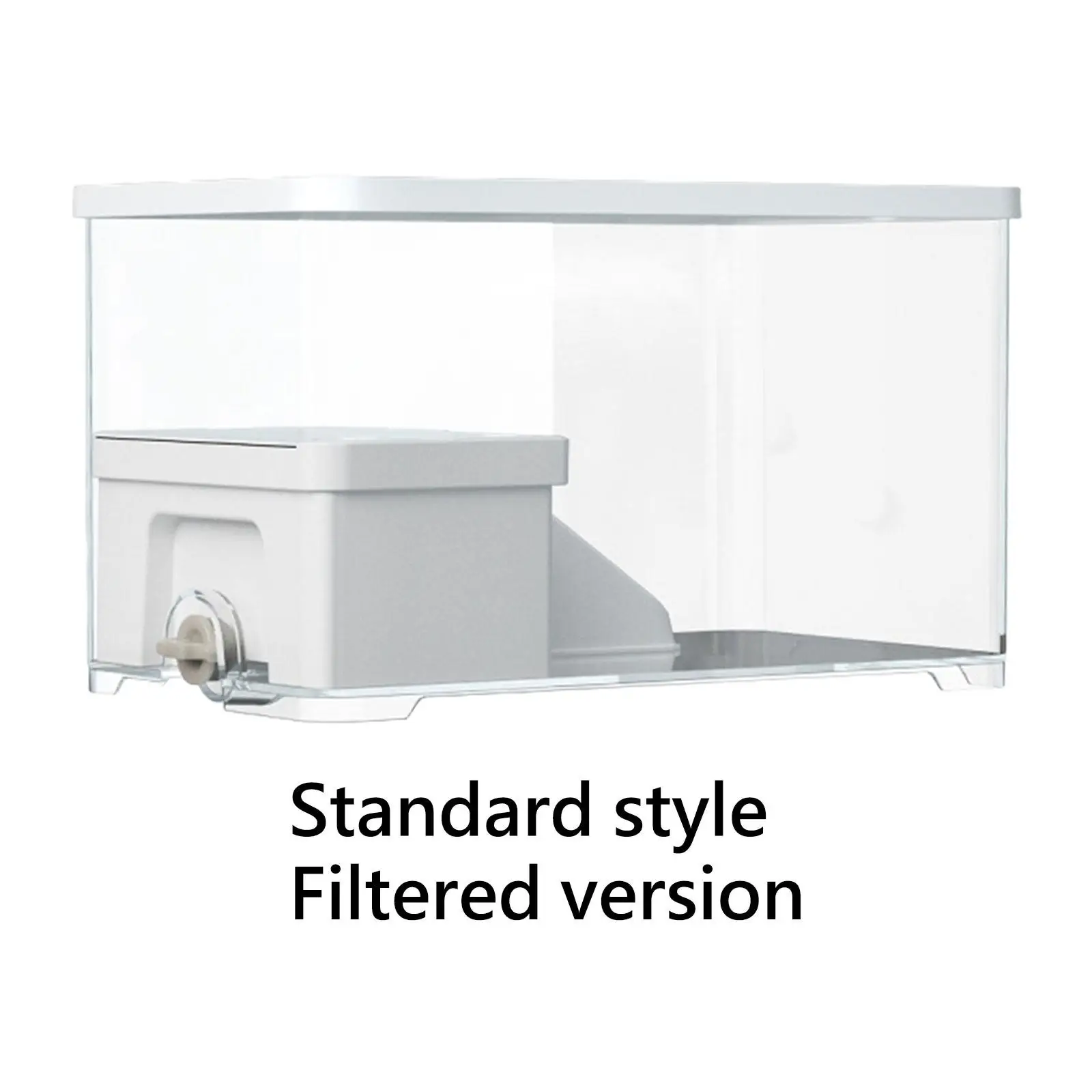 Turtle Tank Aquarium Box with Platform Basking Ramp Bottom Drainage Full View Visually Hatching Area Climbing Turtle Terrarium