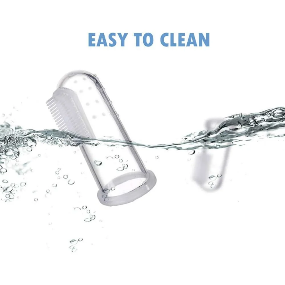 Cepillo de dientes súper suave para mascotas, cepillo para perros de peluche, herramienta para el cuidado de los dientes del sarro del mal aliento, limpieza de perros y gatos, suministros para mascotas de gel de sílice - imagen 3